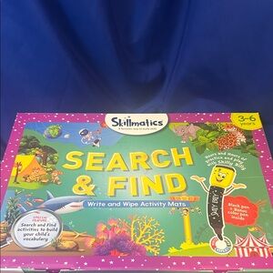 Search & Find Write and Wipe Activity Mats - Purple